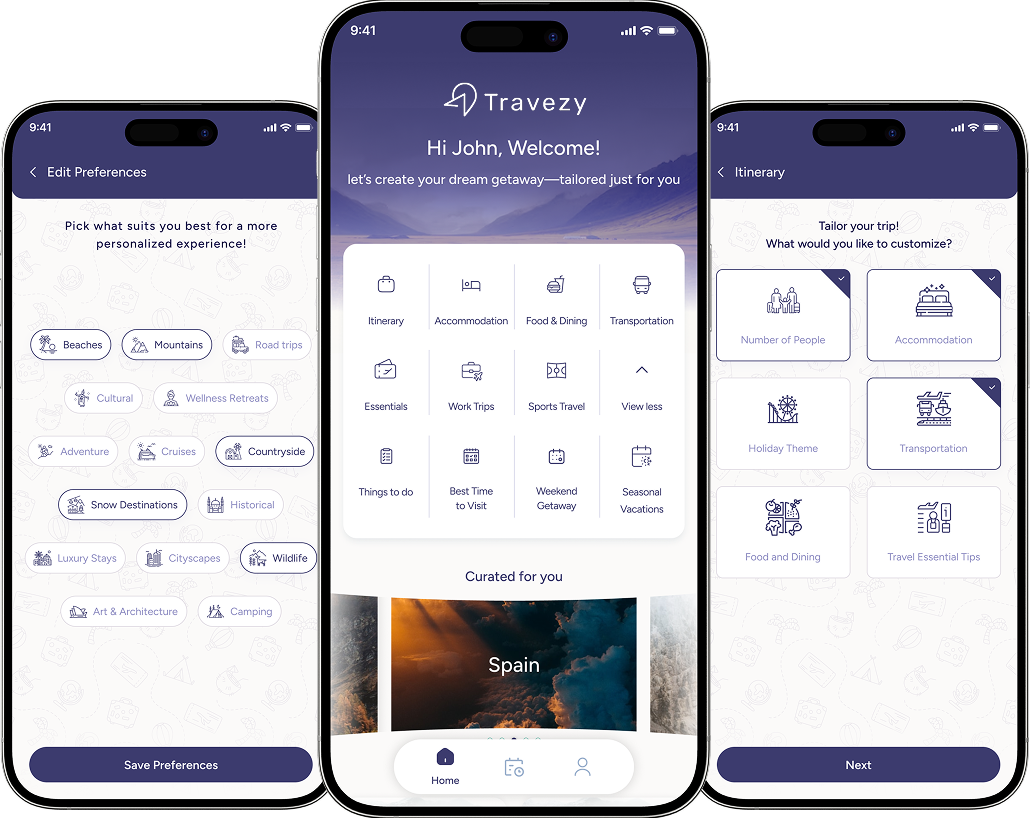 Travezy App Screenshots